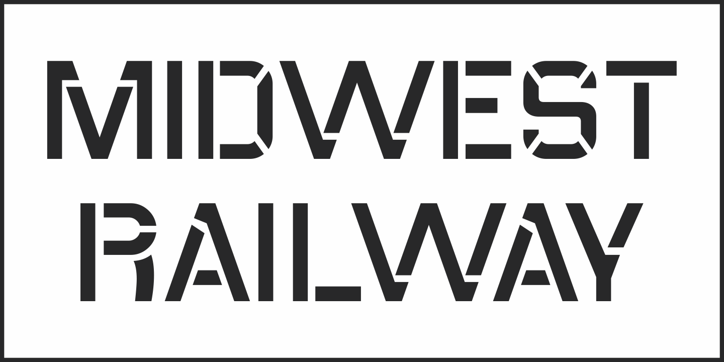 Beispiel einer Midwest Railway JNL-Schriftart #5